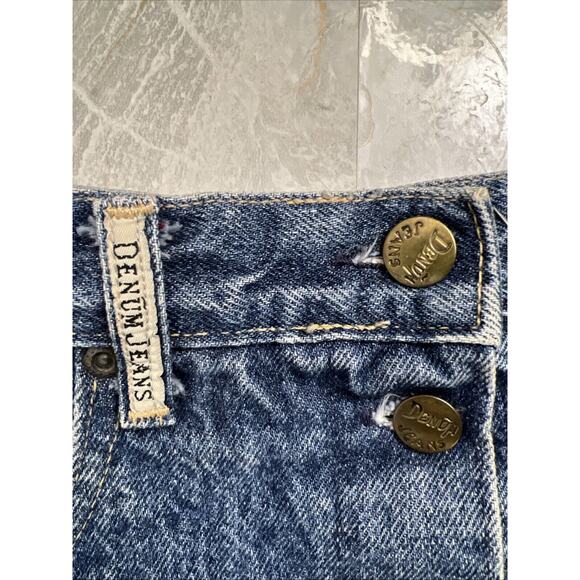 Vintage Denum Jeans Denim Jean Skirt Buttons Size 8 - Picture 2 of 7